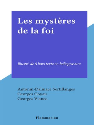 cover image of Les mystères de la foi